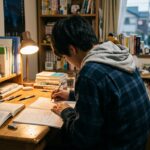 male student studying at desk 202607171414
